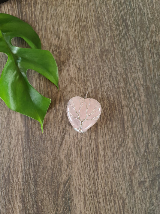 Anhänger Lebensbaum Rosenquarz